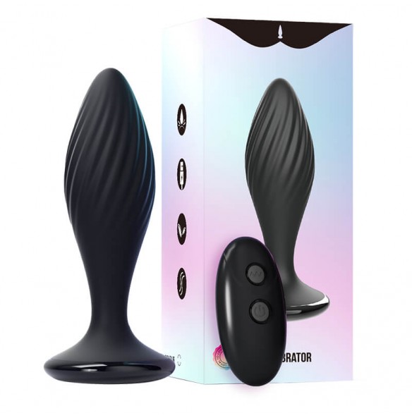 MizzZee - Black Whirlwind Anal Plug (Wireless Remote - Chargeable) MizzZee - Black Whirlwind Anal Plug (Wireless Remote - Chargeable)